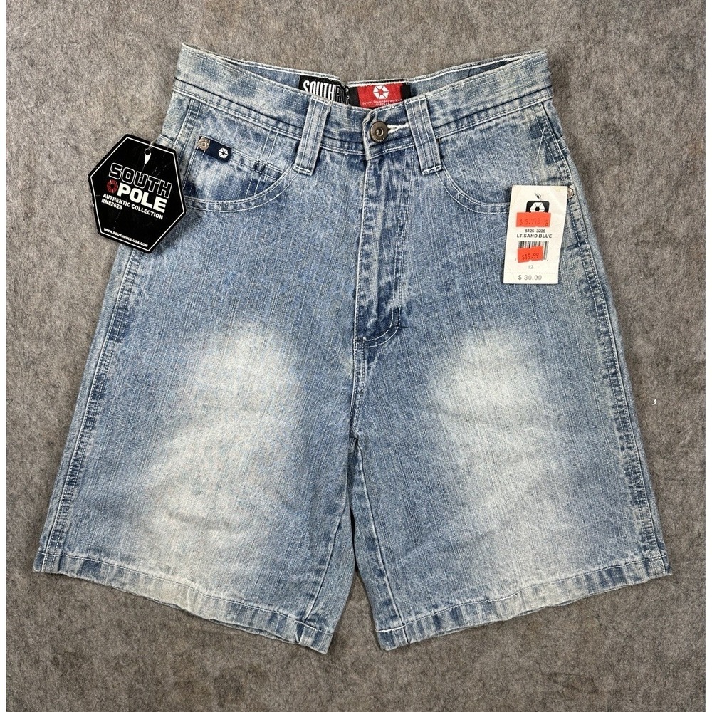 Southpole Boys Size 12 Baggy Denim Shorts NWT Y2K Hip Hop Skater Jorts
